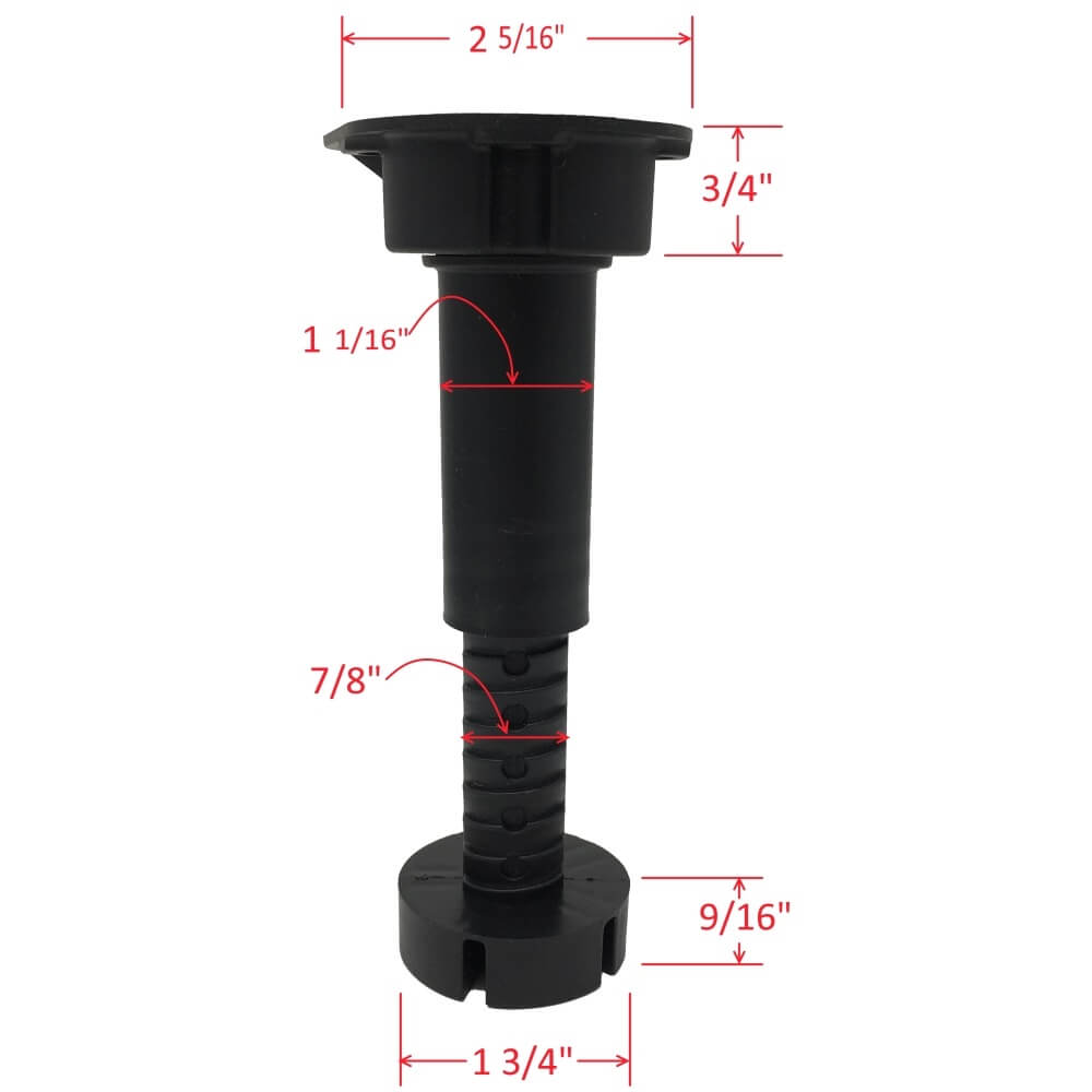 Leveler Legs 330 Lb./ Leg Adjusts 3 7/8" to 6" 4 Pcs.